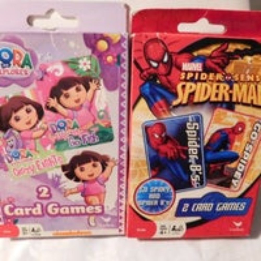 Dora The Explorer and Spider-Man Children Card Games